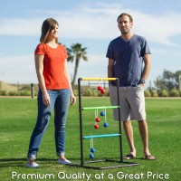 GoSports Indoor/Outdoor Ladder Toss Game Set with 6 Rubber Bolos, Carrying Case and Score Trackers   556077733